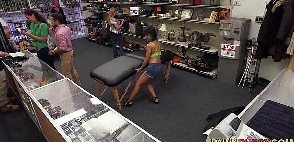  asian girl with a massage table